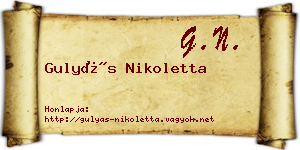 Gulyás Nikoletta névjegykártya